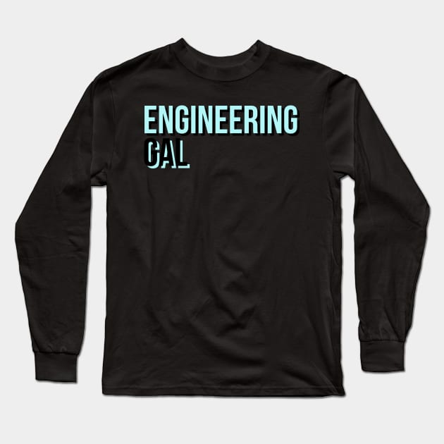 Engineering Gal in black and blue Long Sleeve T-Shirt by emilykroll